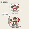 Fun-M489 Muñeco de Nieve Navideño Personalizado Copo de Nieve Regalo y Lema en Inglés Pegatinas Decorativas para Baño Autoadhesivas Venta al por Mayor