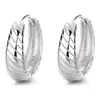 Pendientes retorcidos para mujer de plata de ley 925 estilo ins europeo y americano metálicos rayados pendientes de moda personalidad temperamento joyería para orejas de alta calidad
