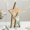 Adornos Decorativos de Madera de Anciano Navideño para Escritorio, Bloques de Construcción Creativos de Anciano, Manualidades, Accesorios de Exhibición de Escritorio
