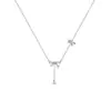 Colar com Pingente de Laço Feminino Luxo Leve Nicho Estilo de Alto Padrão Ornamentos Estilo Celebridade Corrente Exquisita para Clavícula