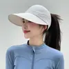Sombrilla y Sombrero Protector Solar para Mujer Verano Ala Larga Ligero Transpirable Secado Rápido Gorra de Pico Sombrero de Sol Pedal