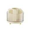 Soporte Giratorio de Lujo Ligero con Compartimentos para Brochas de Maquillaje, Escritorio Creativo, Portamaquillaje, Portabolígrafos de Oficina, Estante de Almacenamiento para Papelería