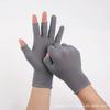 Guantes de trabajo de nylon finos y rotos de dos dedos para trabajo al por mayor protección para recoger para hombres y mujeres trabajo clasificación electrónica