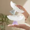 Flor de loto de esmalte de color extremadamente liso plato de frutas de pie alto sala de estar del hogar plato de postre té de la tarde de alta clase plato de té plato de frutas