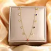 Moda Europea y Americana Sencillo y Exquisito Collar de Acero Inoxidable para Mujer Nicho Elegante Lujo Ligero Versátil Cadena Clavicular Joyería al por Mayor