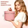 Nova Bolsa de Maquiagem Elegante e de Alto Padrão, Tridimensional, Não Dobrável, Portátil, Bolsa de Higiene Pessoal de Viagem de Grande Capacidade, Bolsa de Armazenamento em PU, Bolsa Feminina