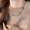 Collar Retro de Ojo de Tigre con Perlas para Mujer, Nuevo Modelo 2026, Cadena para Clavícula con un Toque de Lujo y Sofisticación