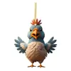 Pendente de Carro de Frango Desenho Animado de Natal Transfronteiriço Pingentes de Árvore de Natal Decorações para Casa