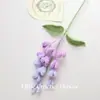 Ramo Multicolor Tejido a Crochet de Lana Hecho a Mano Flor Lila Flor Artificial Arte Decoración de Escritorio para el Hogar Regalo Venta al por Mayor