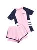 Traje de baño mujer adelgazante blanco dividido shorts de natación estudiante Conservador talla grande traje de surf para la playa traje de baño para piscina aguas termales