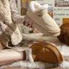 Botas de invierno de algodón para mujer, talla grande, forradas de felpa, engrosadas, cálidas, botas de nieve, botines, botas de algodón de suela gruesa, cálidas y a prueba de frío para exteriores