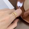 Anillo Asimétrico de Plata de Ley 925 Estilo Francés con Diamantes Fan Zhiqiao Moda Normcore Diseño Femenino Anillo Popular Ins