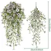 Flor de seda violeta de eucalipto de malla 45 enredadera colgante de pared para patio exterior enredadera violeta artificial transfronteriza
