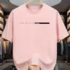 Camiseta Casual de Manga Corta para Hombre "Mirando al Futuro" 180g con Estampado de Patrones, Transfronteriza, Verano, Envío