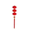 Faroles Rojos Grandes de Hilo Colgantes para el Festival de Primavera y Año Nuevo, Guirnaldas de Farolillos Pequeños Afelpados al por Mayor, Suministros de Decoración para Centros Comerciales, Artesanías
