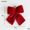 Laço de Natal Vermelho Pingente de Decoração de Natal Oversized Veludo Decoração de Casamento Pingente de Árvore de Natal