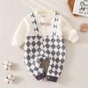 Mameluco cálido para bebé otoño e invierno ropa acolchada para bebé mameluco recién nacido pijamas gruesos de algodón aire ropa de invierno