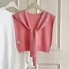 Elegante chal de punto, estilo coreano, nueva prenda exterior de primavera y otoño para mujer, chal de color liso, chal versátil de lana tejida, al por mayor