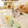 Almofada de sofá fofa estilo desenho animado inspirada em dopamina, adequada para todas as estações, assento de chenille, novo produto 2026, capa de sofá à prova de gatos