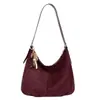 Bolso de hombro vintage transfronterizo de gamuza, gran capacidad, con flecos, diseño en forma de dumpling, para un look relajado y elegante, adecuado para el trabajo, y disponible para personalización