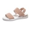 Sandalias de Suela Gruesa para Mujer de Verano Estilo Coreano Banda Elástica Casual Moda de Suela Plana Deportivas Playa Romanas