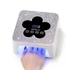 Lámpara recargable para decoración de uñas con decoración de diamantes de imitación, luz UV inalámbrica de secado rápido, secador de uñas UV, lámpara de curado