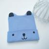 Gorro cálido de otoño e invierno para niños con orejas de dibujos animados, gorro de punto que gira, gorro de bebé para poner sin cierre, gorro de lana para bebé, venta al por mayor