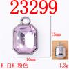 Colgante de color minimalista de nicho rectangular octogonal incrustado de diamantes accesorios para el cabello hechos a mano con cordón para el cabello pulsera aleación accesorios DIY