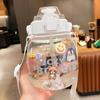 Vaso de Agua de Celebridad de Internet para Niñas de Alto Valor 2022 Nuevo Verano Lindo Estudiante Sencillo Portátil Gran Capacidad Hervidor con Pajita