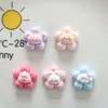 Urso de Desenho Animado Flor Resina Acessórios Coelho Pequeno DIY Patches de Fundo Plano Atacado Presilhas de Cabelo Infantil Elásticos de Cabelo Materiais