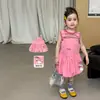 ZheLi Ropa Infantil Conjunto de Vestido de Verano para Niñas, Delgado 2026 Vestido de Capullo de Flor, Ropa Infantil, Vestido Chaleco para Bebé