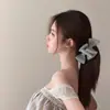 Pinza de Plátano con Lazo de Doble Cara Estilo Coreano para Mujer, Pinza de Cola de Caballo de Alta Gama, Pinza Vertical para Cabello Semirecogido, Pinza de Garra, Flor para el Cabello, Pinza para el Cabello, Accesorios para el Cabello