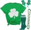 Calle. Camiseta de Verano de Manga Corta para Mujer del Día de San Patricio Lu