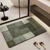 Tapete de Chão para Banheiro Patchwork Retrô Lama de Diatomáceas Porta de Vaso Sanitário Absorção de Água Secagem Rápida Antiderrapante Tapete para Pés Doméstico Atacado Dropshipping