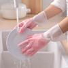 Durável Cozinha Doméstica Gradiente Lavagem de Louças Luvas Verão Housework Roupa Fina Lavagem de Roupas Borracha Pele Impermeável