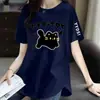 E-commerce Transfronteiriço Marca de Liberação Etiqueta Cortada Balcão Comércio Exterior Camiseta de Manga Curta Feminina Camiseta Solta Feminina Versátil Elegante Tendência Top
