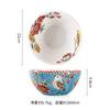 Convidado europeu e americano criativo cerâmica tigela de sopa doméstica underglaze cor salada redonda tigela grande bacia de peixe em conserva bacia de flores