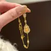 Plata Pura S925 Artesanía Italiana Estilo Vintage Pulido Calabaza Pulsera Moderna Versátil Estilo Lujo Ligero Pulsera de Calabaza 92