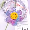 Novo Bracelete de Capinha de Celular Acrílico com Glitter Gradiente Smiley Flor Chaveiro Decorativo de Elevação Acessórios DIY 55mm