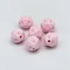 Cuentas de Hilo de Color Sólido Acrílico de Colores Populares, Bolas de Hilo de Colorido con Agujero Recto, Accesorios para Llaveros DIY, Cuentas para Hilo