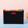 Bolsa organizadora de carpeta de escritorio de 13 compartimentos A4 gran capacidad clip para papeles de examen de estudiante bolsa de almacenamiento de clasificación de datos multicapa caja de archivo