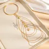 Colección de Pulseras de Brazo, Pulseras Abiertas Metálicas con Flor y Borla Transfronterizas Europeas y Americanas para Mujer, Moda Personalizada, Accesorios de Estilo Marino Sencillo