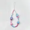 Cuentas de colores cadena cuadrada para teléfono móvil nueva correa para teléfono móvil cadena de cámara ccd nuevo colgante de llave creativo ins femenino
