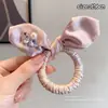 Elásticos de Cabelo Infantis Que Não Danificam o Cabelo, Elásticos de Cabelo de Alta Elasticidade, Argolas de Cabelo Fofas de Orelha de Coelho, Elásticos de Cabelo com Laço de Strass, Acessórios de Cabelo para Meninas
