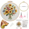 Nuevo Paquete de Materiales Bordado Hecho a Mano DIY Florero de Ramo Girasol Original Amazon Transfronterizo Inglés