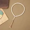 Pulsera de Cuentas de Oración Saudí con 33 Cuentas, Borla de Imitación, Cuentas de Oración Bodhi de Mano