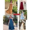 Nuevo Vestido de Verano Fino de Tirantes Largo Cómodo Sin Mangas Estilo Dulce Puro Lujurioso Casual Suelto Tipo Traje para Mujer