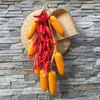 Espetinhos de Vegetais Simulados Placa Redonda de Carne Cera PU Cesta de Peixe Cesta de Peneirar Pátio de Fazenda Restaurante Retrô Conjunto Decorações Penduradas