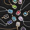 Collar de Piedras Preciosas Coloridas para Hombre, Joyería Popular de Hip-Hop Europeo y Americano Transfronterizo, Accesorios de Alta Gama para Mujer, Colgante de Zirconia