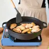 Sartén de Hierro Fundido Sin Recubrimiento, Sartén Profunda de Hierro Fundido para Tortitas para Uso Doméstico, Sartén Antiadherente de Doble Asa para Panes al Vapor y Bistec